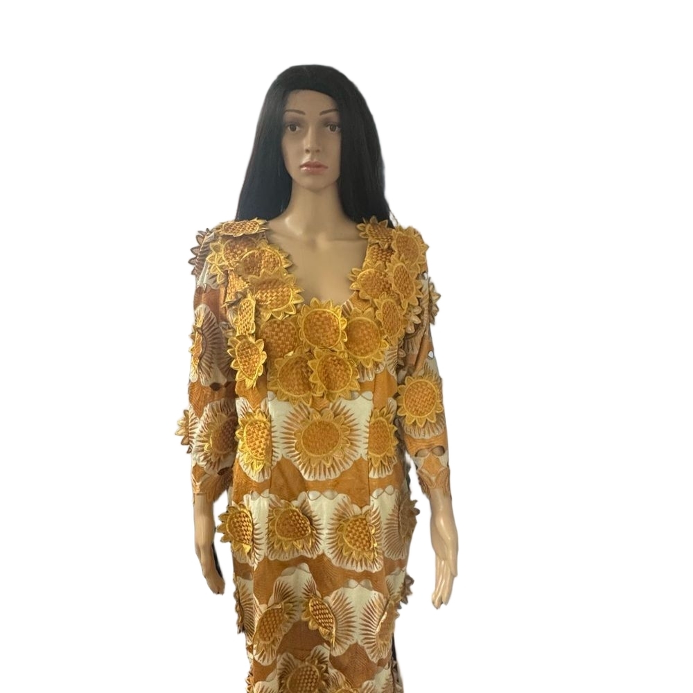 Custom Sunflower Patterned Dress